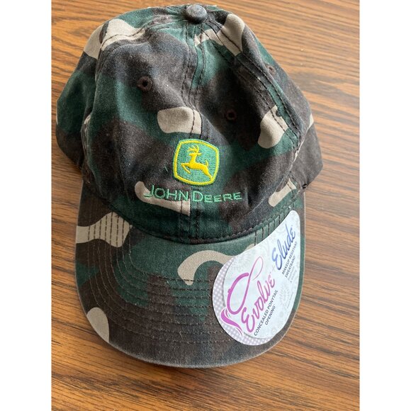 Infinity Her John Deere camouflage ball cap with concealed ponytail opening NWT - Picture 7 of 7